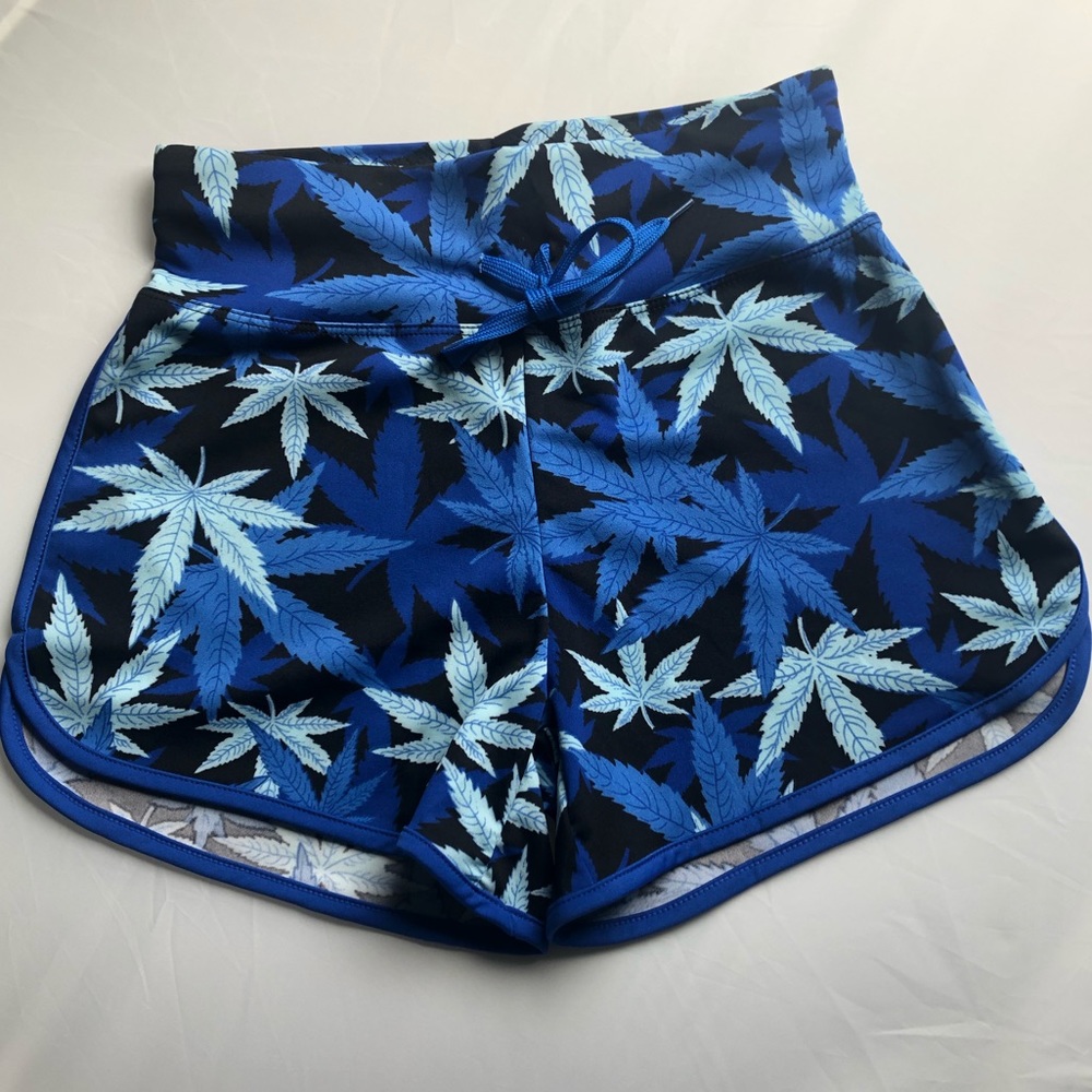 BUNDLE Blue Leaf Shorts+ 3 Strain Stickers @Leafly